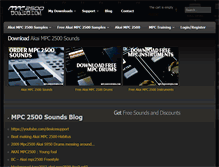 Tablet Screenshot of mpc2500sounds.com